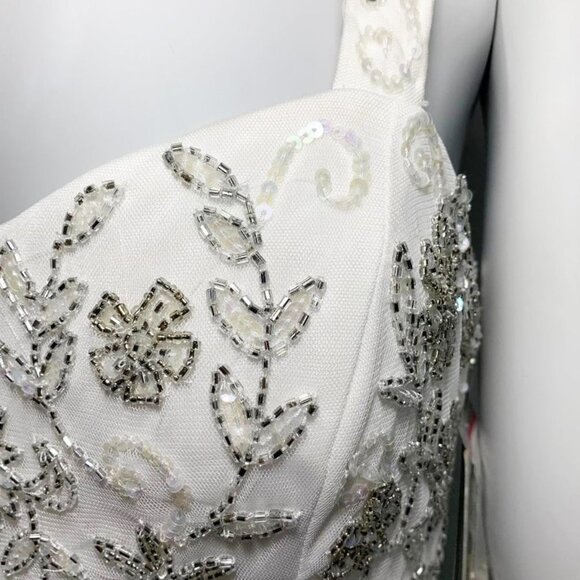 NWT AQUA Sweetheart Beaded Mesh Fairycore Gown - Picture 7 of 8